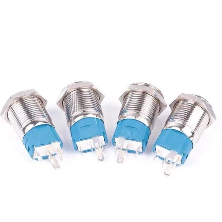 16MM High Head Momentary With Red Led Light 3-6V