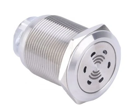 Flat Round Honeycomb Illuminated Stainless Steel 22mm Buzzer
