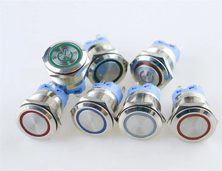 Metal Push Button Switch Waterproof 22MM Custom