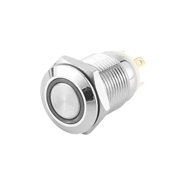 12mm 220 Volt Brass Nickel 1NO1NC NCNO Momentary Metal Push Button Switch
