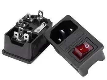 Rocker Switch Fused IEC320 C14 Inlet Power Socket
